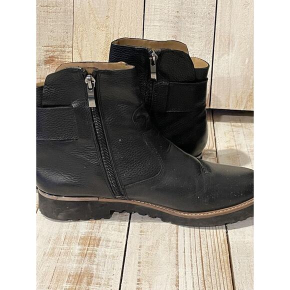 Frank Sarto L-Chevelle Black Leather Ankle Boot's Women's shoe Size 8M - Picture 3 of 3